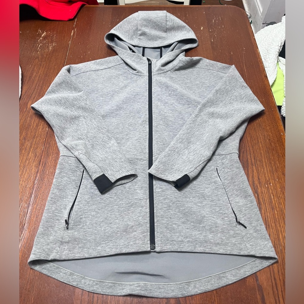 Athleta Light Gray Zip-Up Hoodie